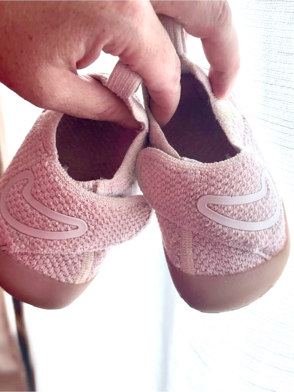Nike Toddler Pink Knit Slip-On Sneakers | Nike Swoosh 1